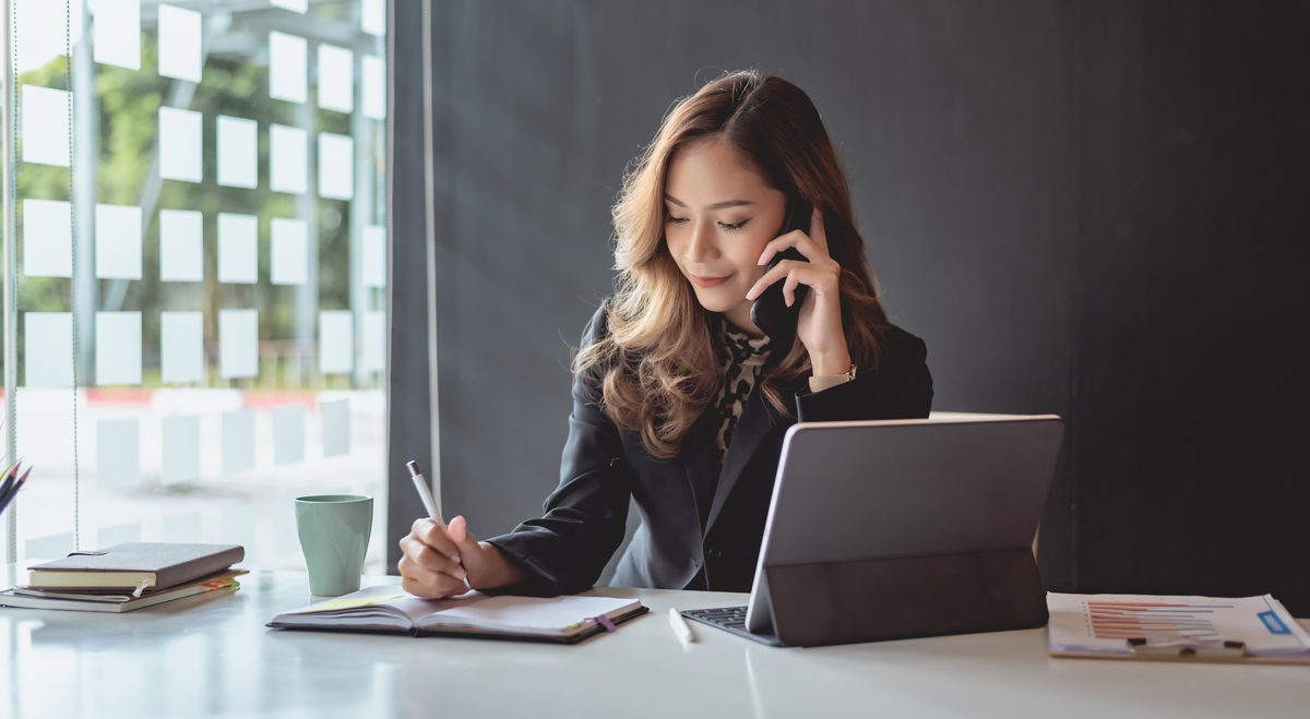 Businesswoman on the phone