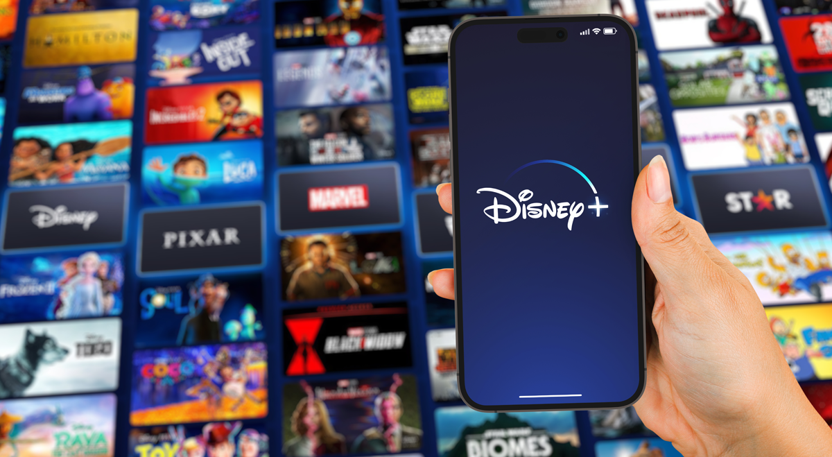 Disney+ on a phone