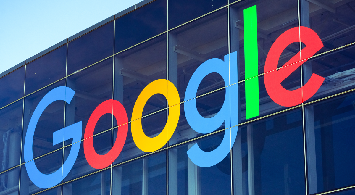 Google logo on building