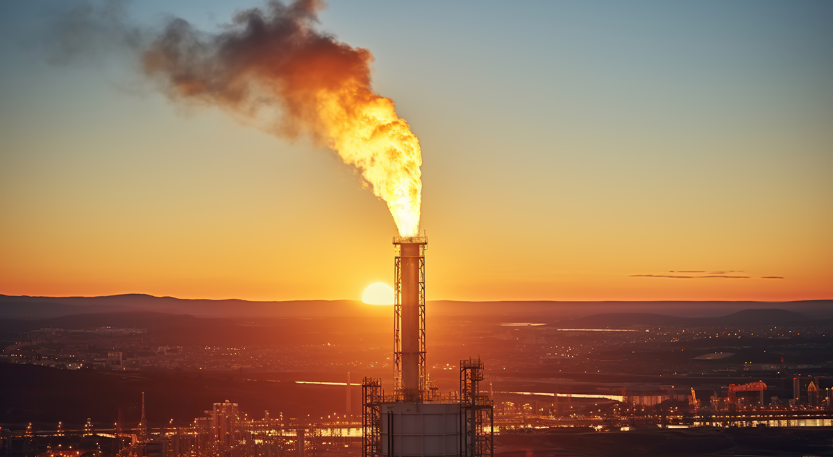 Oil refinery flare