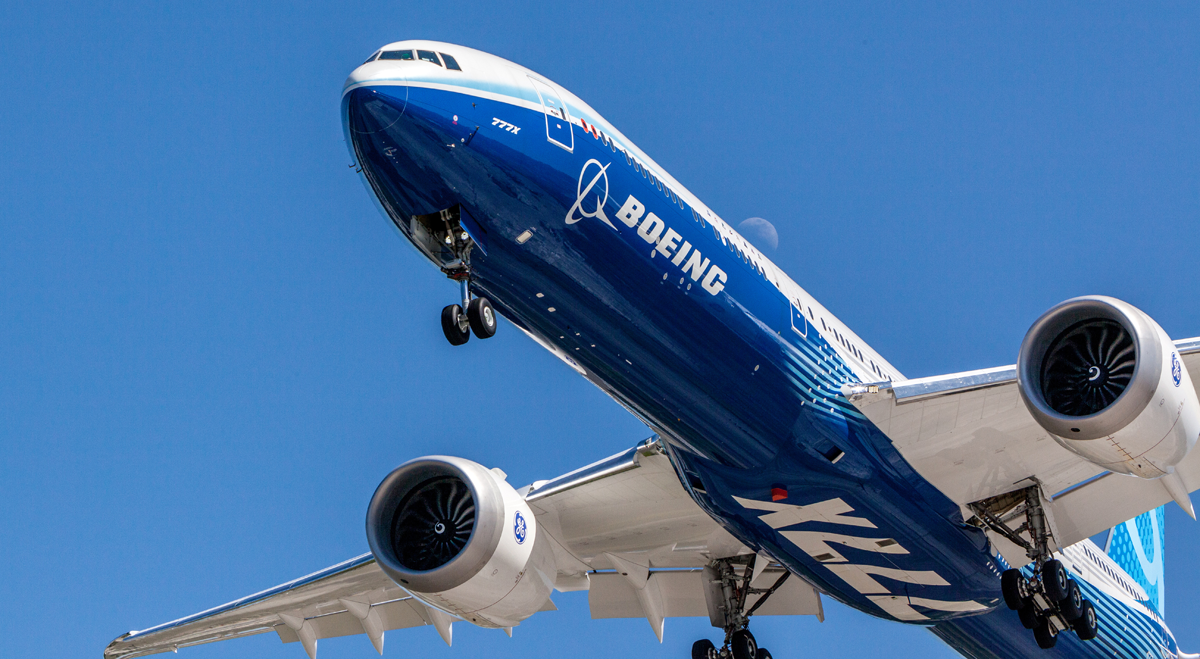 Boeing 777X airplane