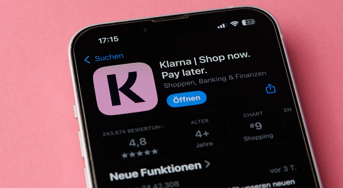 Klarna on a phone