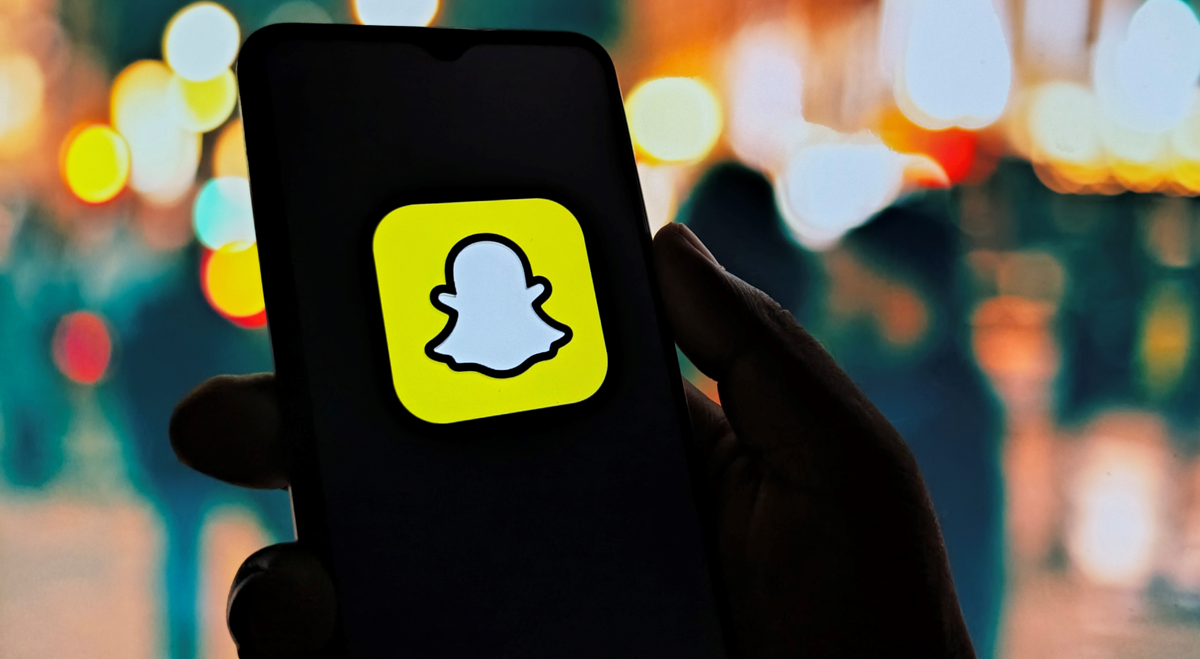 Snapchat logo on phone
