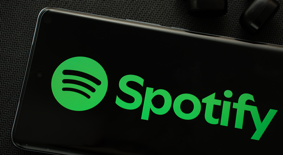 Spotify logo on phone