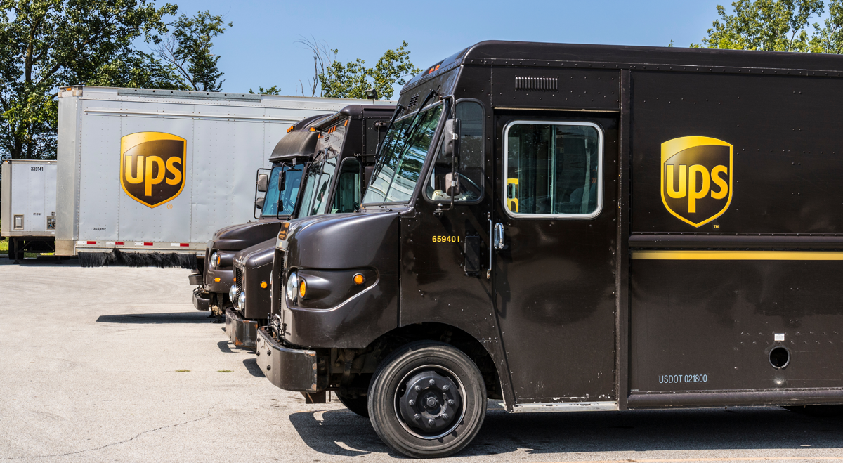 UPS vans