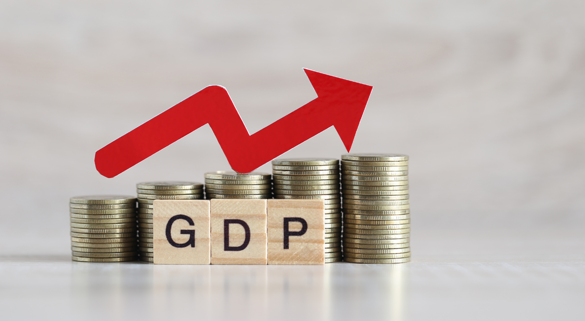 GDP arrow going up